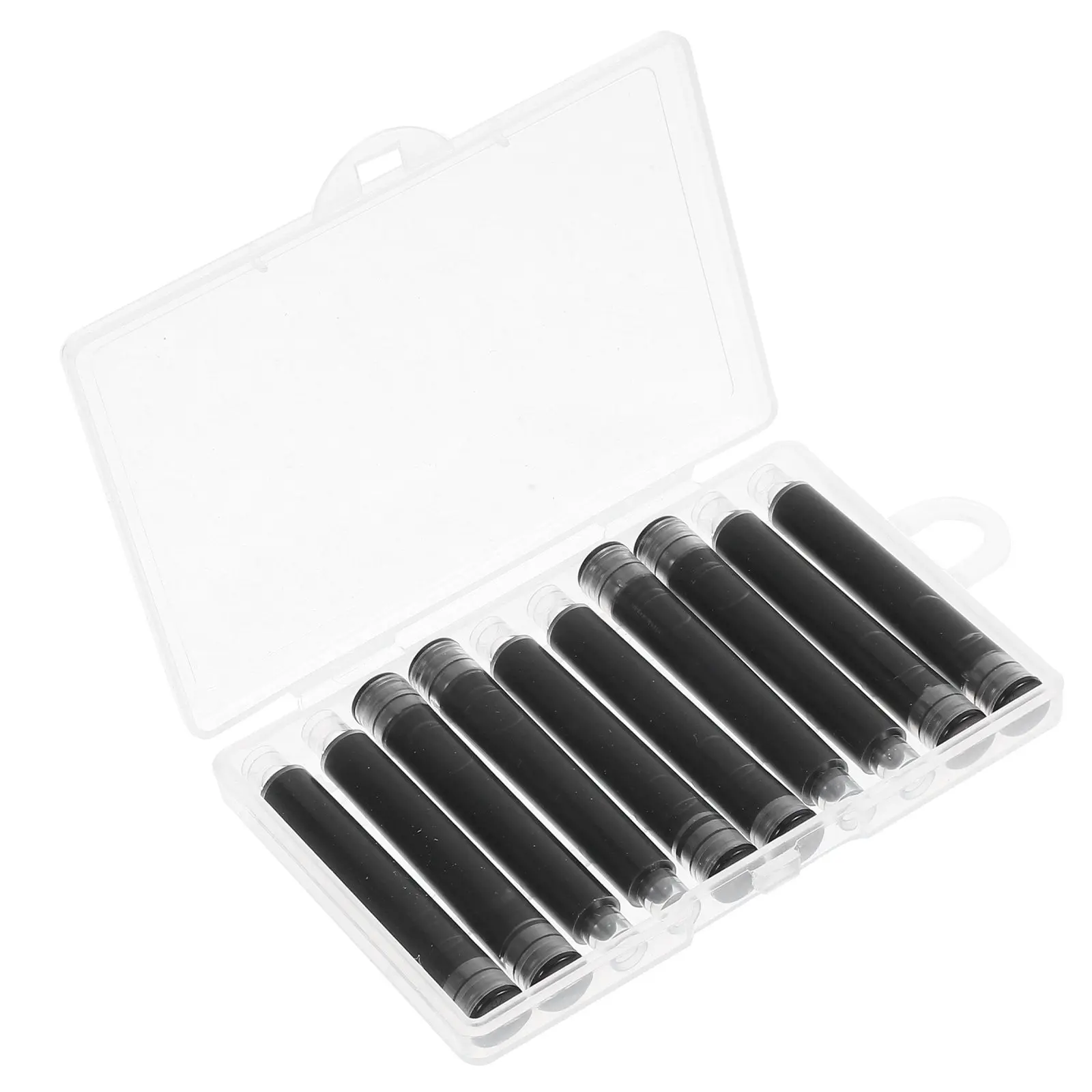 1세트 만년필 잉크 리필 빠른 건조 리필 가능 검정 잉크 카트리지 부드러운 필기감 학교 숙제 연습에 적합