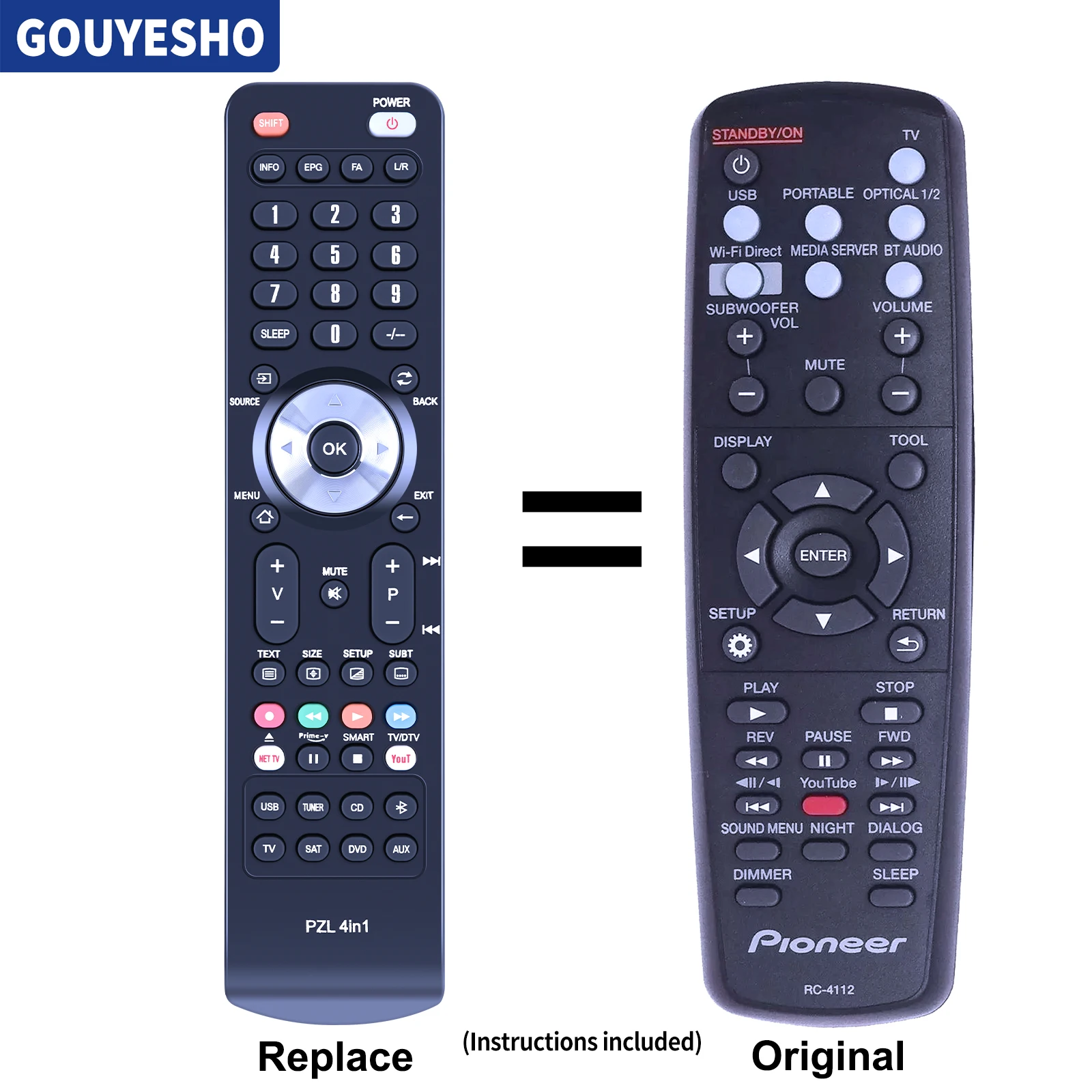 Nuovo Telecomando Rc-4112/06-R4135E-A002 Per Pioneer Sbx-N500 E Sbx-N700