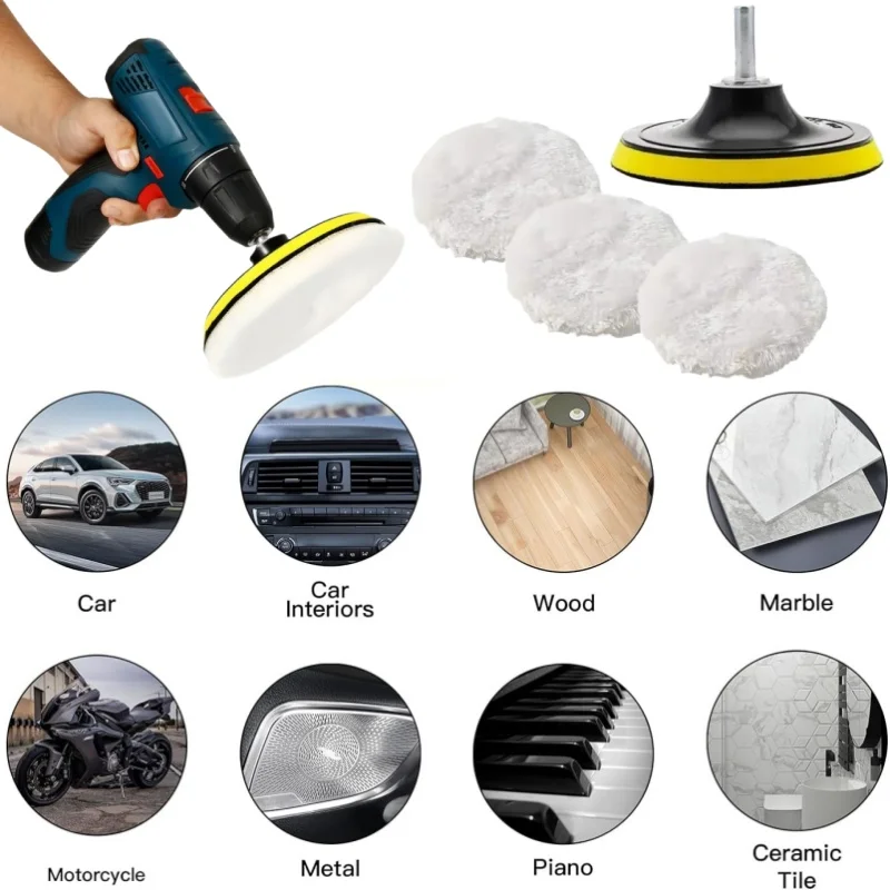 Polisseuse De Voiture Sans Fil 12V - Batterie Lithium Incluse - Brosse Douce