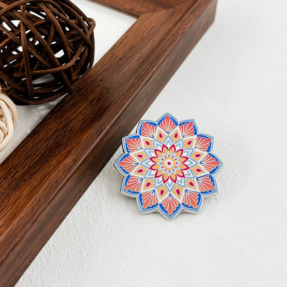 Mandala Enamel Pin - Psychedelic Art & Meditation Jewelry