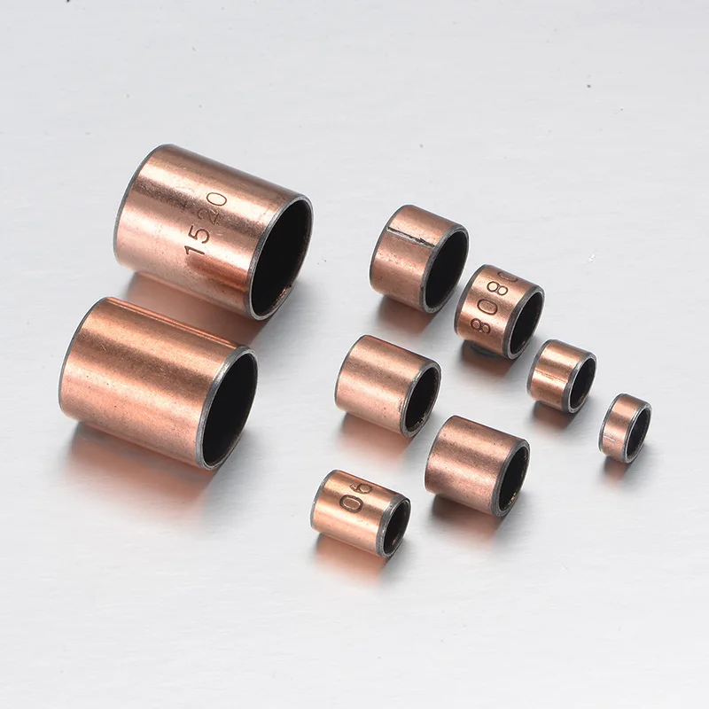 Uxcell 1-10pcs I.D. 18/20/22/25mm Self Lubricating Composite Sleeve Bearing Bushing Smooth Rod Accessories Wrapped Oilless oil bearing brass copper bushing