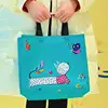 Non-woven Fabric Shopping Bag For Women Printed Folding Eco Bag Travel Grocery Reusable Film Coated Storage Bags Shopping Pouch 5