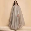 Ramadan Eid Open Abaya Muslim Inner Long Dress Women 2pcs Set Shiny Kimono Islam Dubai Arab Turkey Kaftan Robe Gown Party Outfit