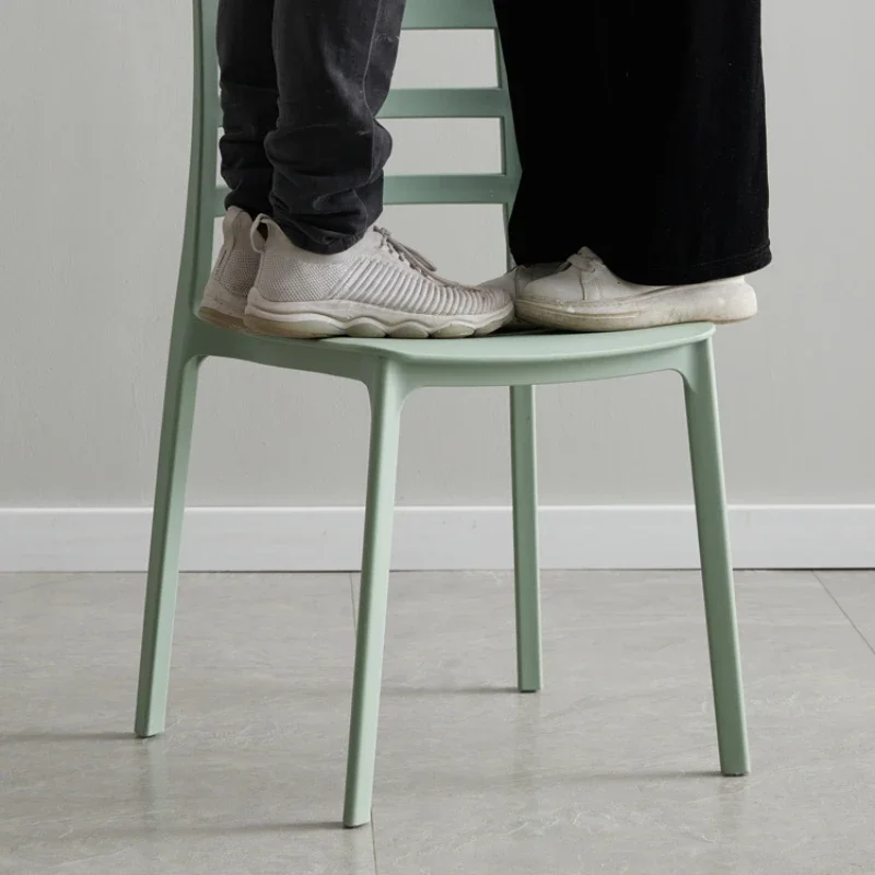 Durable Plastic Dining Chair-Eco-Friendly Fashion Color, Shoe Changing Stool, Firm Load-Bearing Capacity, Home Organizer