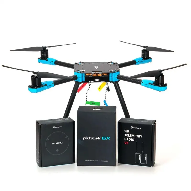 HolyBro PX4 개발 키트, X500 V2 ARF, 픽스호크 6C, 픽스호크 6X 비행 컨트롤러, M10 GPS 원격 측정 라디오, 433MHZ, 915MHZ