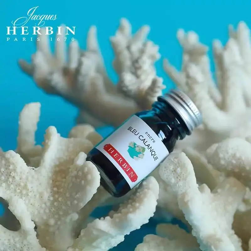 JACQUES HERBIN D 시리즈 만년필 잉크 리필 액체 비탄소 중성 염료 안료 잉크 10ml 다채로운 잉크