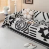 Boho Jacquard Chenille Sofa Towel with Tassels Double-side, for Living Room Camping Picnic Large Blanket Leisure Relax Beach 6