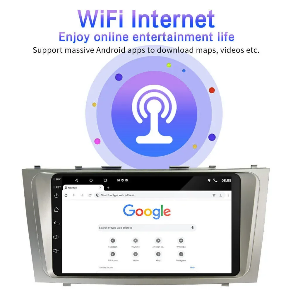 Android 13 Car Navigation Player for Toyota Camry 9 Inch GPS