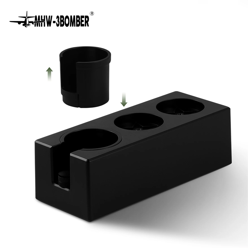 MHW-3BOMBER Portafilter Holder Fit 51mm-58mm Portafilters Vintage Coffee Distributor & Tamper Station  Coffee Accessories