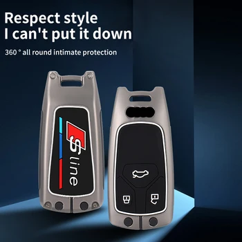 Custodia/cover per Chiave/telecomando per Audi A4 B9 A5 A6 8S 8W Q5 Q7 4M S4 S5 S7 TT TTS TFSI RS Protector Fob Keyless - Zinc Alloy Car Remote Key Case Cover Shell For Audi A4 B9 A5 A6 8S