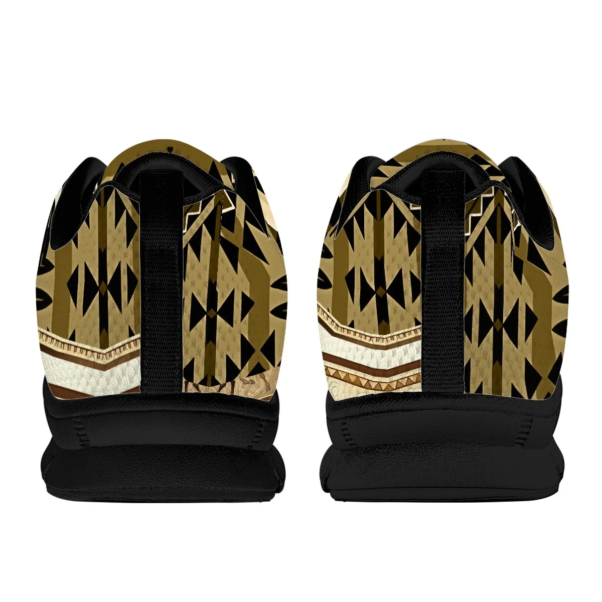Women's Non-Slip Flats Shock Absorption Running Sneakers Tribal Aztec Design Ladies Mesh Shoes Dirty Resistant Sport Footwear