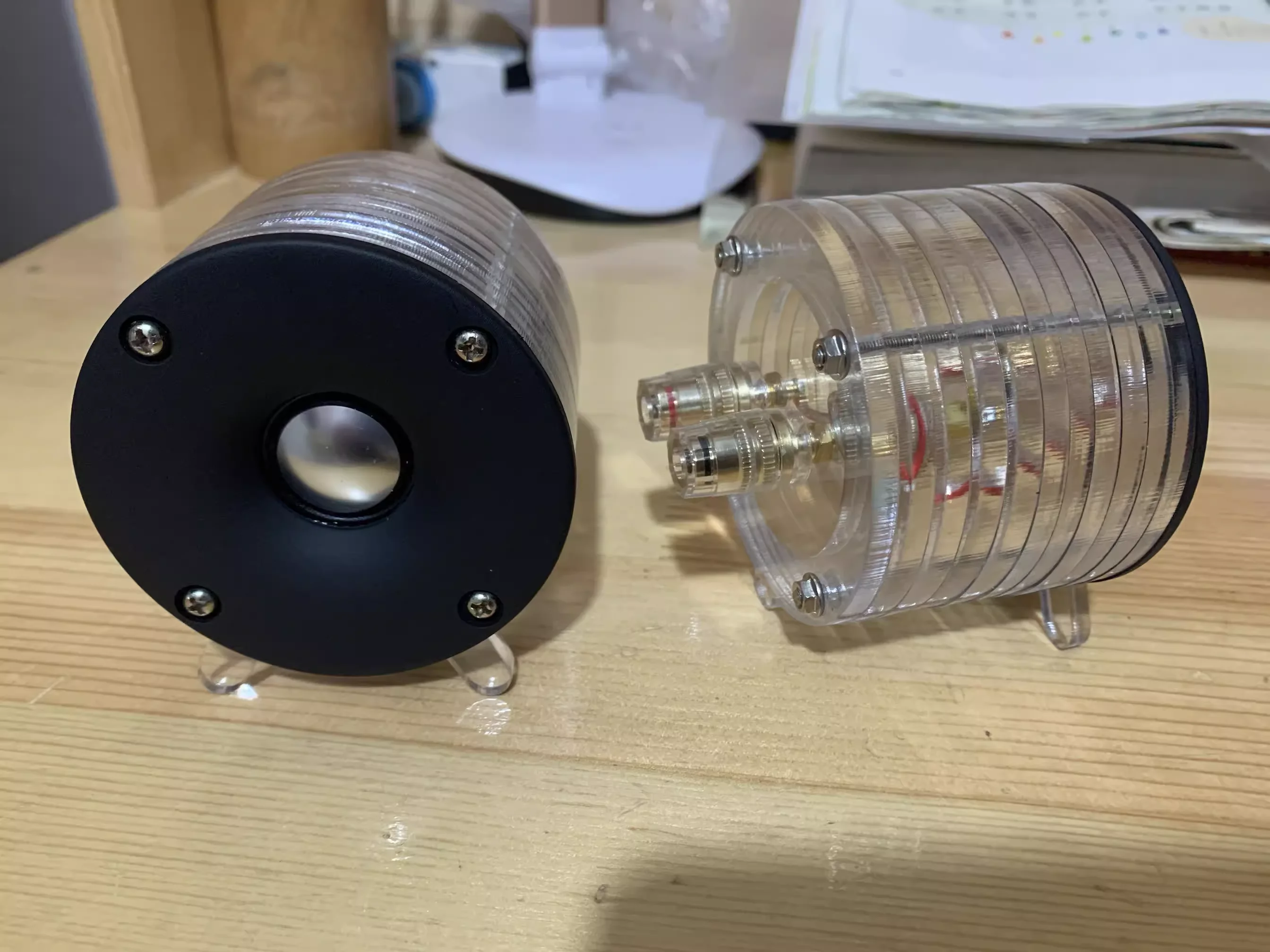 A-1044 3 Inch Tweeter Transparent Speaker Aluminum Tweeter Ultra High Speaker Silk Membrane 1Pair
