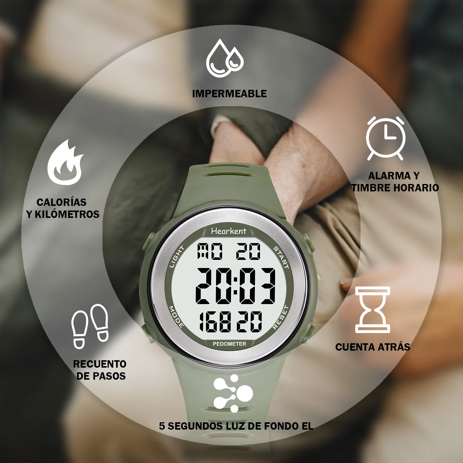 Relojes Deportivos Amazon Reloj Podometro Reloj Hearkent Podómetro