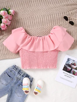 Girls Ruffle Off-Shoulder Top 1