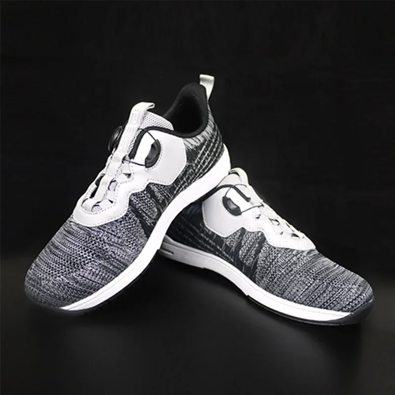 New Unisex Right Hand Anti-slip Bowling Shoes Women Men Lightweight Quick Lacing Sneakers Breathable Mesh Professional Footwear