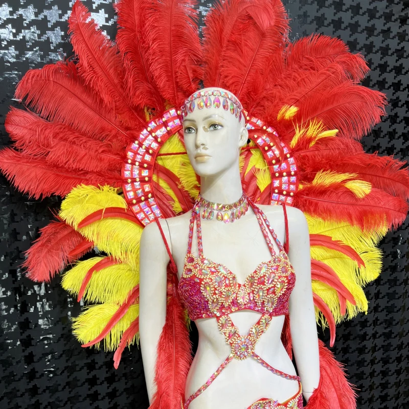 New Brazilian Samba Adult Wear Women's Beaded Crystal Belly Dance