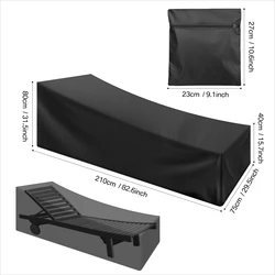 Durable Waterproof Outdoor Patio Lounge Chair Cover - Dustproof and Weather - Resistant Protection (1 Seat Chaise Cover)