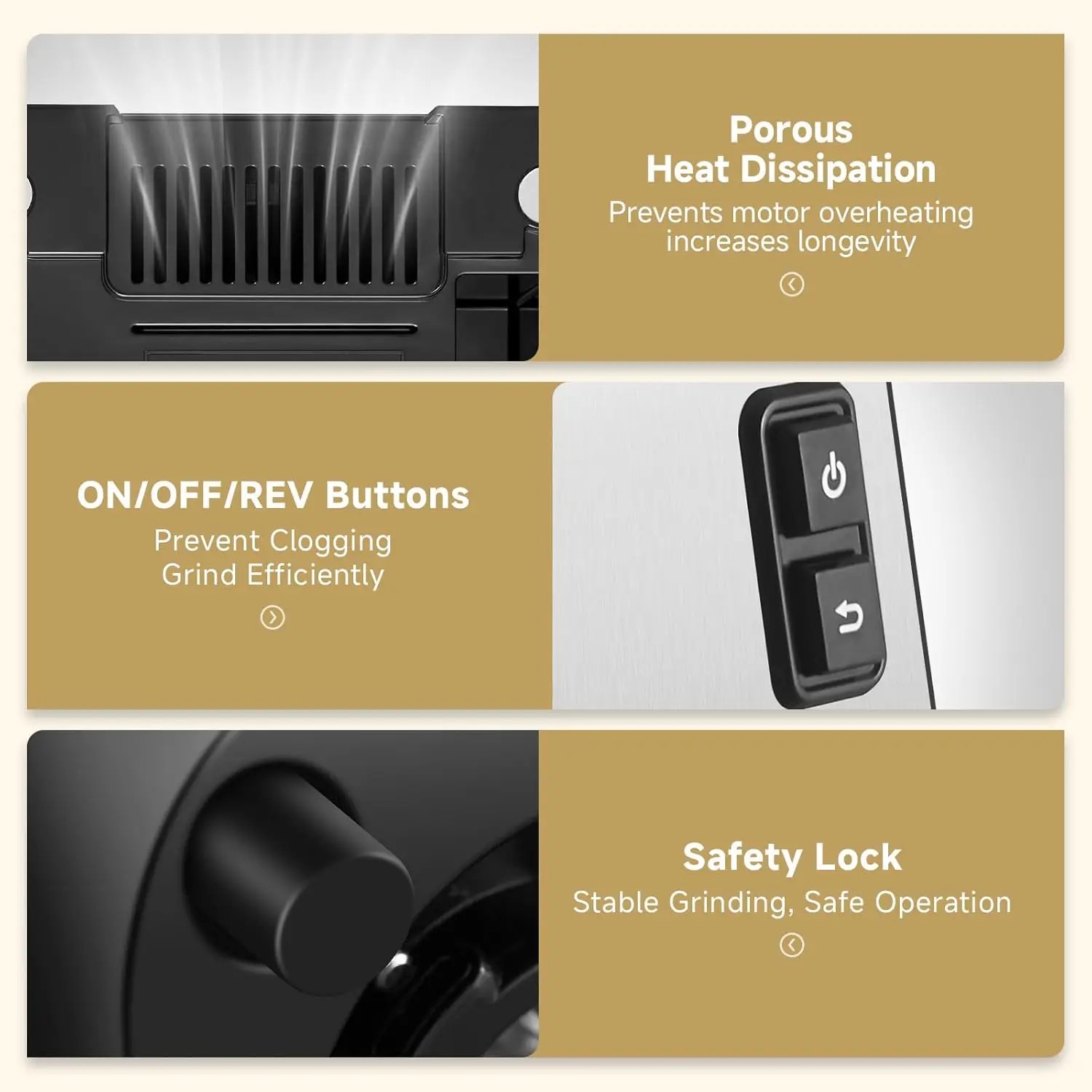 Meat Grinder Electric, [3000W Max] Meat Grinder Heavy Duty with 2 Stainless Steel Blades & 4 Grinding Plates, Sausage Maker