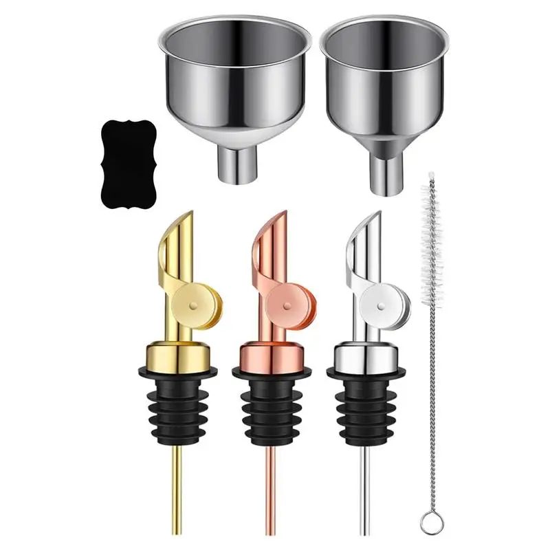 

Oil Bottle Stopper Cap Dispenser Sprayer Lock Wine Pourer Sauce Nozzle Liquor Leak Proof Plug Bottle Stopper Kitchen Tool