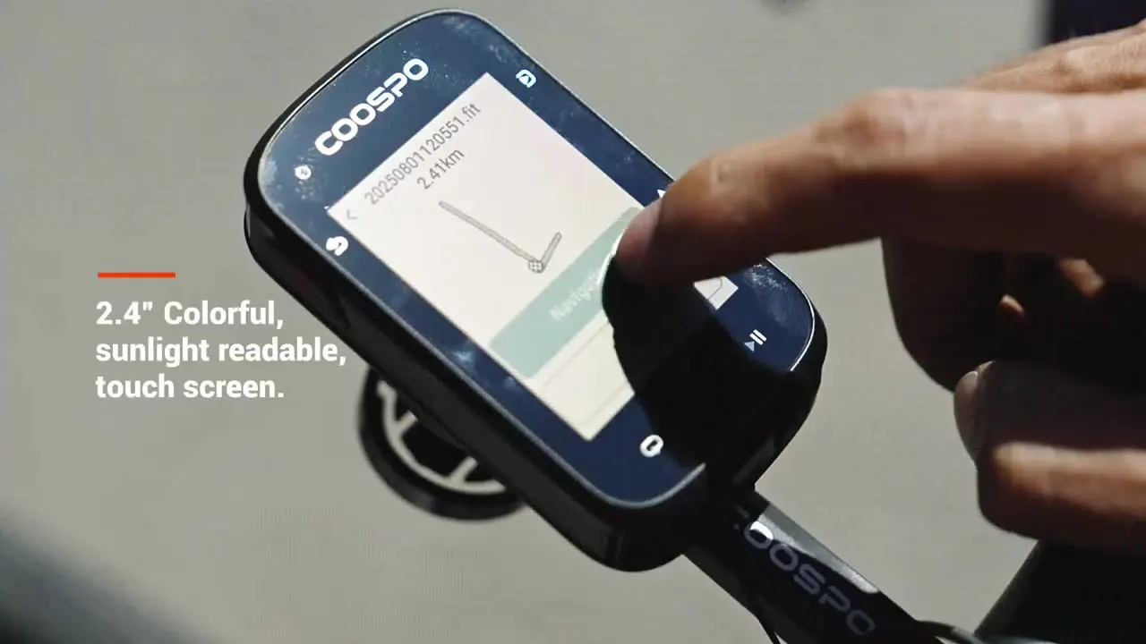 COOSPO CS600 2.4インチ タッチスクリーン バイクコンピューター GPS
