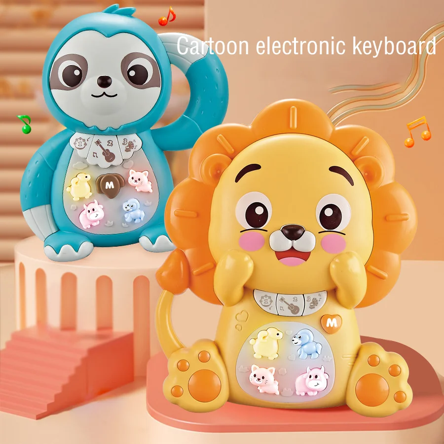 Children's Cartoon Animals Multifunctional Electronic Keyboard Lighting and Music Toy Early Educational Infant Music Toys Early Education Toys Educational Toys Music Toys Musical Instrument Kids Piano Keyboard