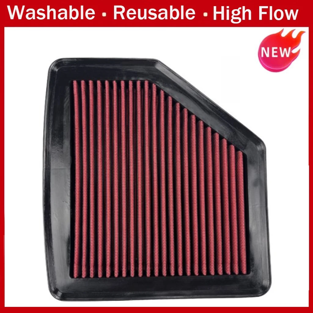 Filtro de ar de alto fluxo do carro para Honda HR-V HRV 2016 - 2022 1.8L 17220-51B-H00 1722051BH00 lavável e reutilizável
