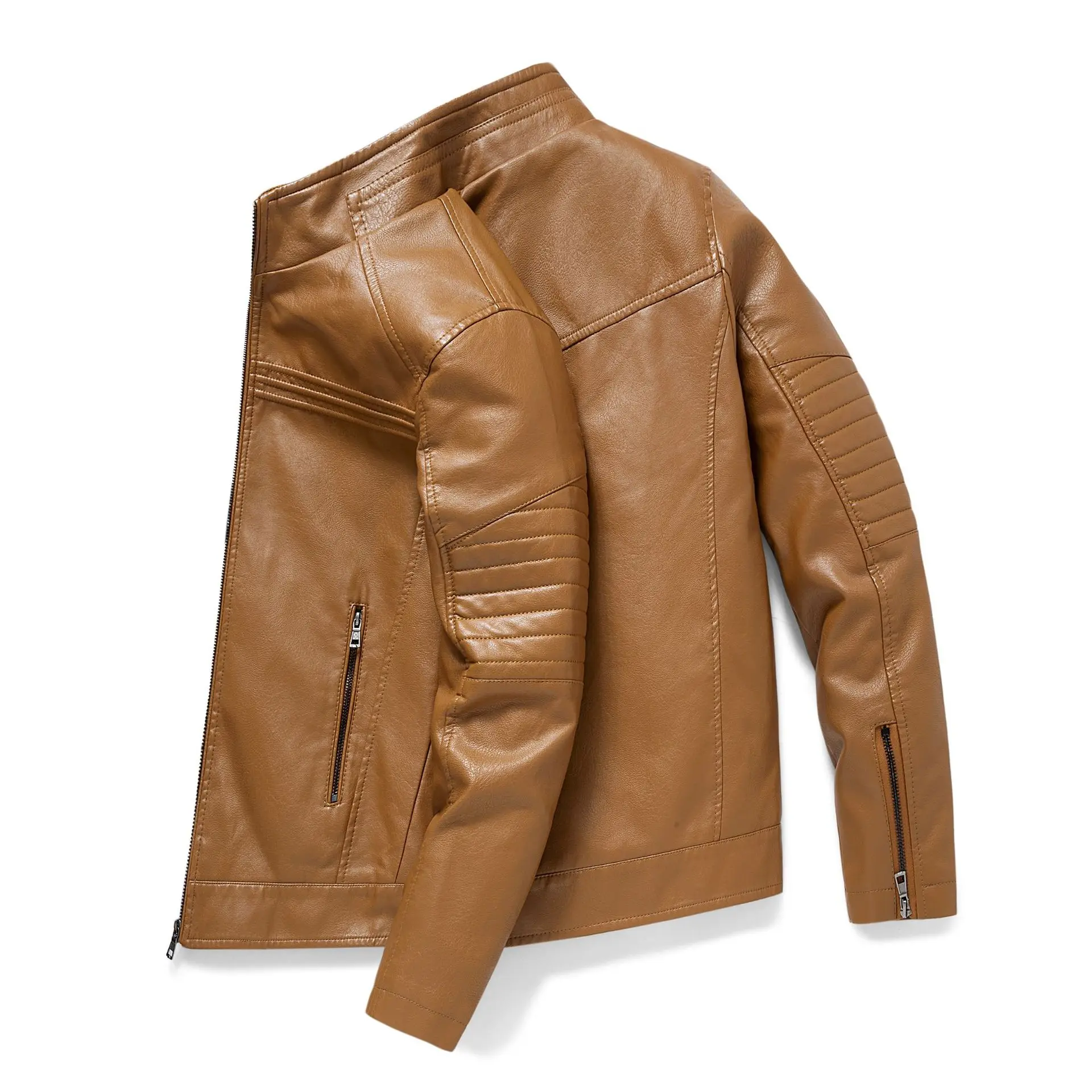 

Autumn Winter Leather Jacket Men Causal Coat Vintage Warm Fleece Spring Outfit Motor Biker PU Leather Jacket 4XL