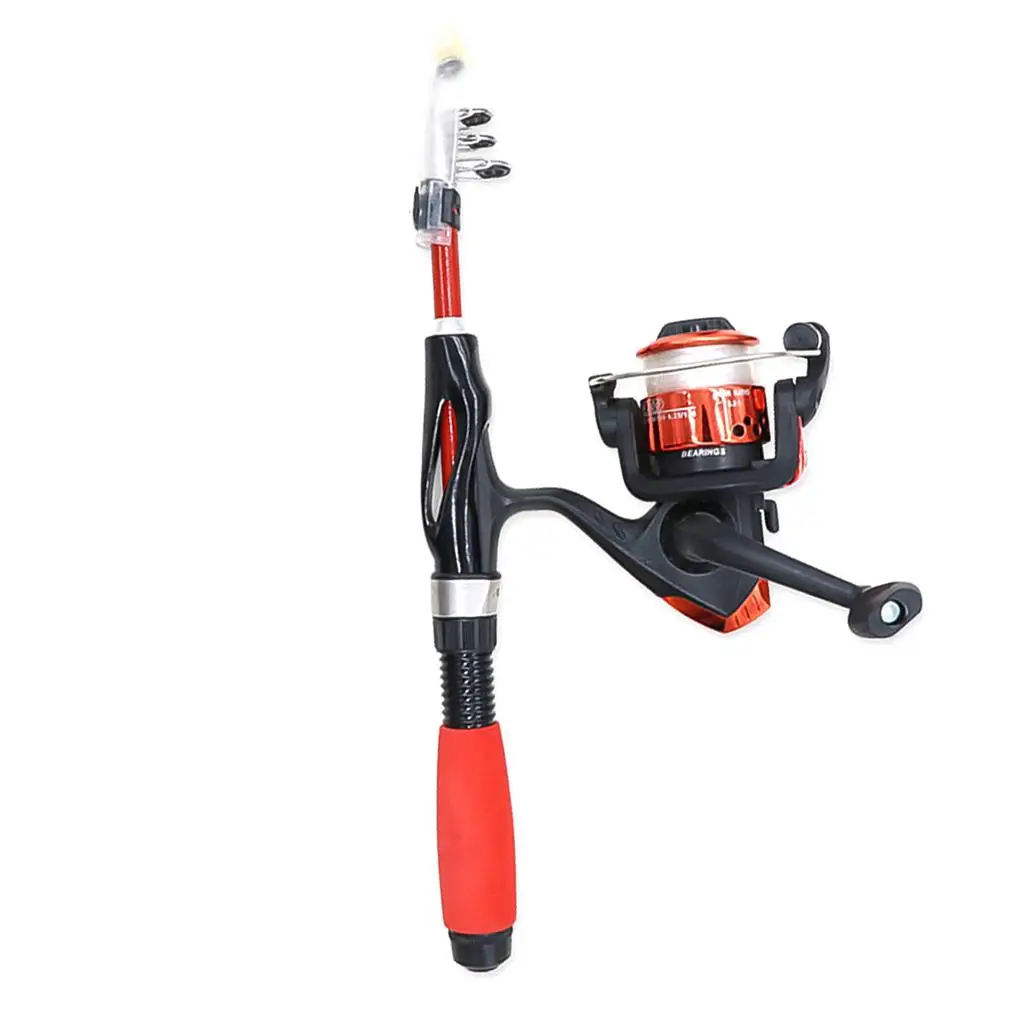 Telescopic Fishing Rod with Lures Tackle Hooks Fishing Pole Kit