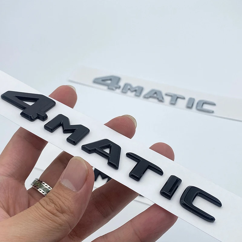 3D ABS Car Rear Trunk 4Matic Letters Emblem Badge Stickers for Mercedes Benz W246 W204 W205 W212 W213 R350 GLA GLC GLK 300 3d stickers 3d wall stickers cartoon nail stickers bank card stickers anime motion stickers