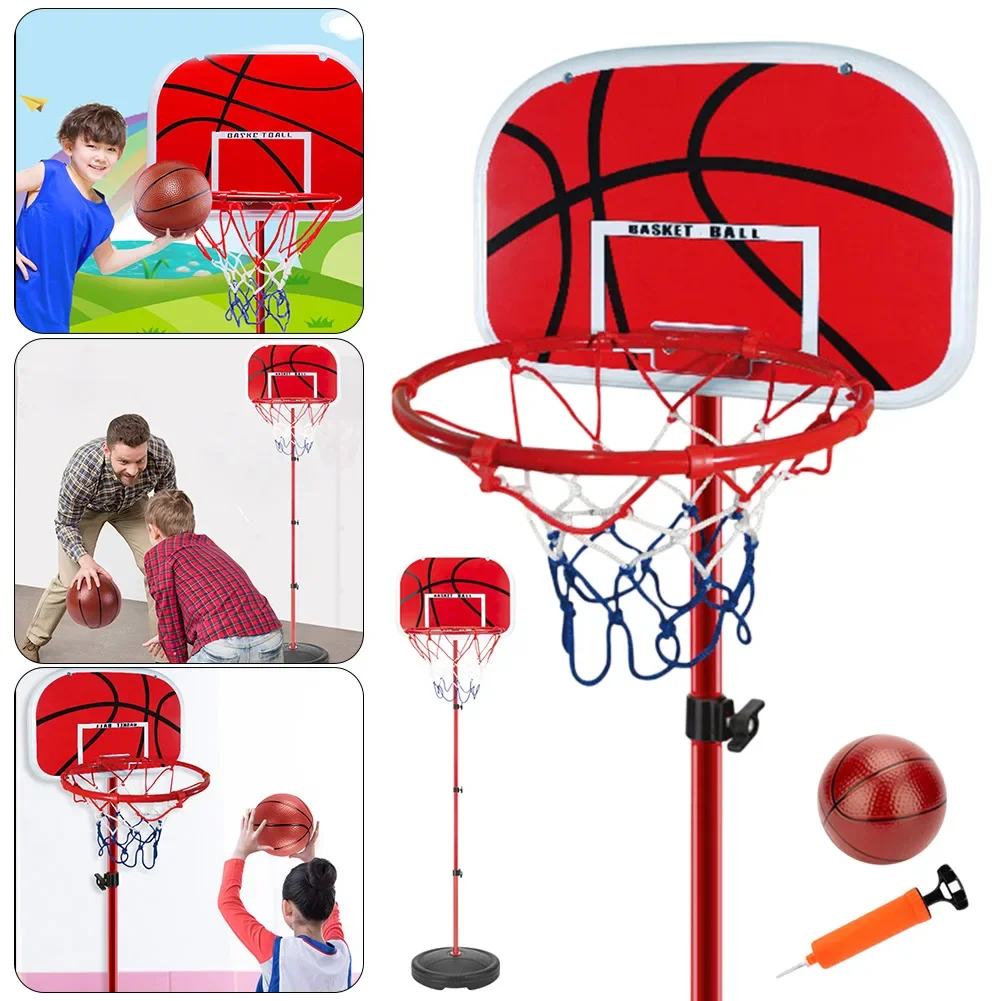 Mini Basketball Hoop with Ball and Pump Portable Basketball Hoop Adjustable Basketball Hoop Set Indoor Outdoor Play for Kids