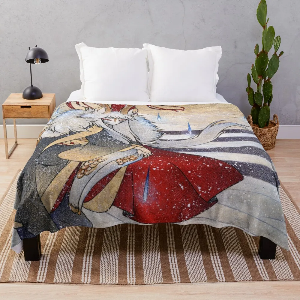 

The Summit Gate - Kirin Yokai TeaKitsune Throw Blanket Giant Sofa Blanket Quilt Blanket