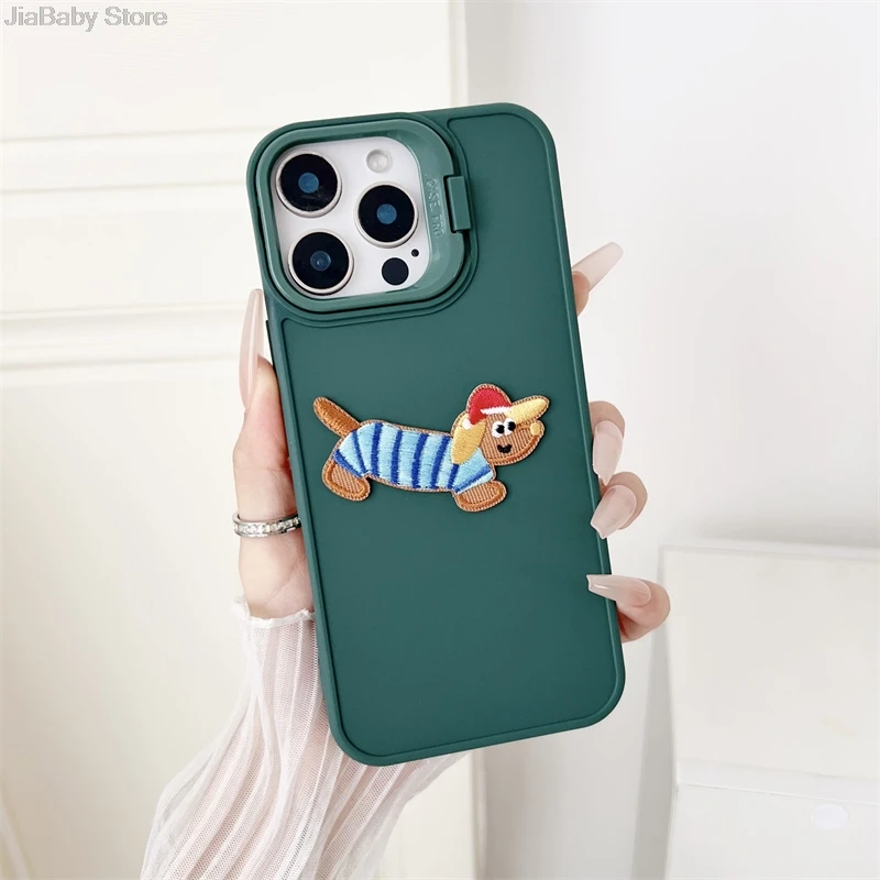 Custodia morbida in silicone per telefono con protezione antiurto per fotocamera con motivo a gatto e cane liquido per iPhone 11 12 13 14 15 16 Pro Max Plus_voghion.com