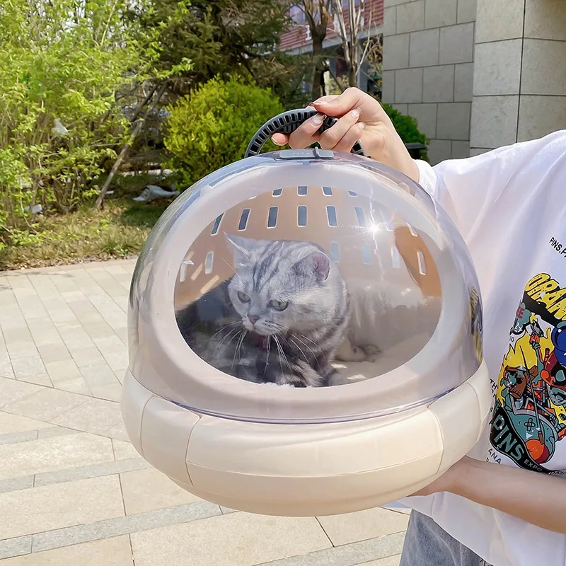 

Space Capsule Cat Bag Pet Cage Travel Products Transparent Portable Carrier Strollers Breathable Detachable Handbag Outdoor