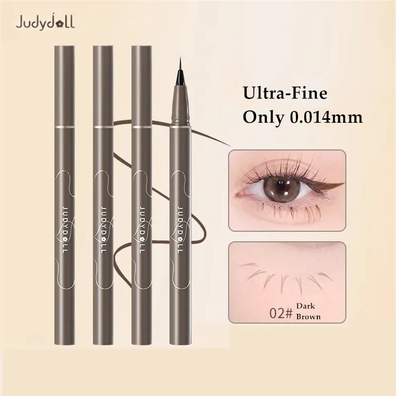 JUDYDOLL delineador de ojos líquido resistente al agua, delineador de Ojos de larga duración, lápiz para pestañas inferiores, secado rápido, no florece, herramienta cosmética Natural