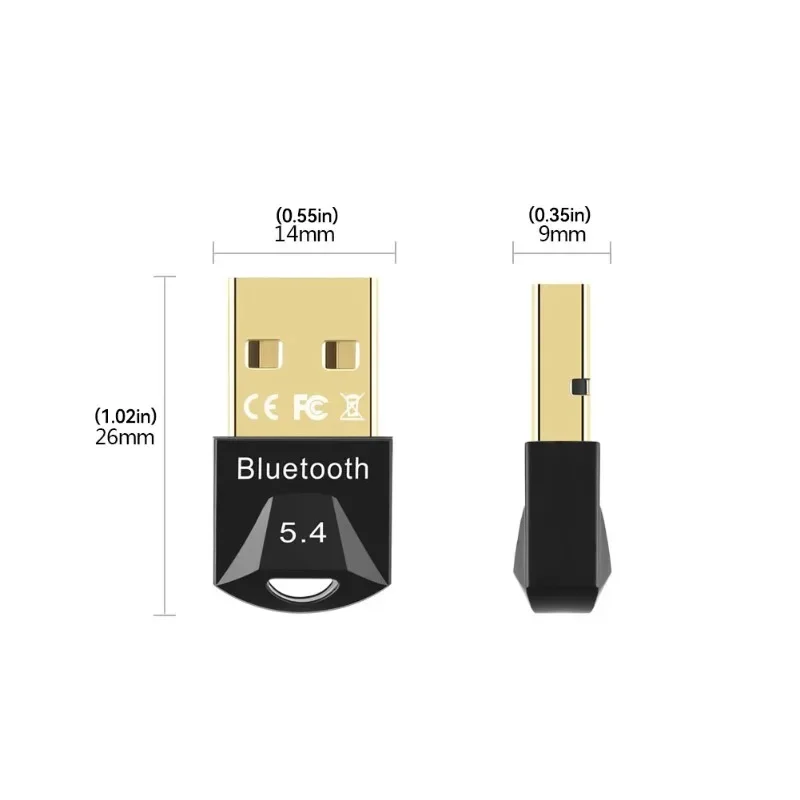 USB Bluetooth Adapter for Pc Usb Bluetooth 5.4/ 5.3/ 5.1/