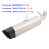 Slip On Motorcycle Mid Link Tube And Muffler Stainless Steel For Honda CBR1000RR 1000RR-SP 1000RR-SP2 2017-2019
