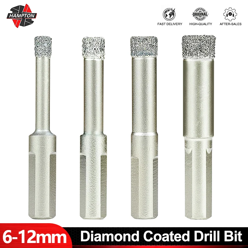 HAMPTON Diamant Bohrer Bit 6/8/10/12/14mm Fliesen Loch Sah Cutter Für Glas marmor Granit Ziegel Fliesen Keramik Beton Bohren