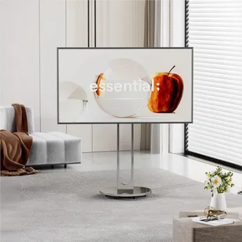 Universal Movable TV Stand Stainless Steel with Wheels for 40-75 Inch TV Vertical Cabinet for Bedroom & Living Room
