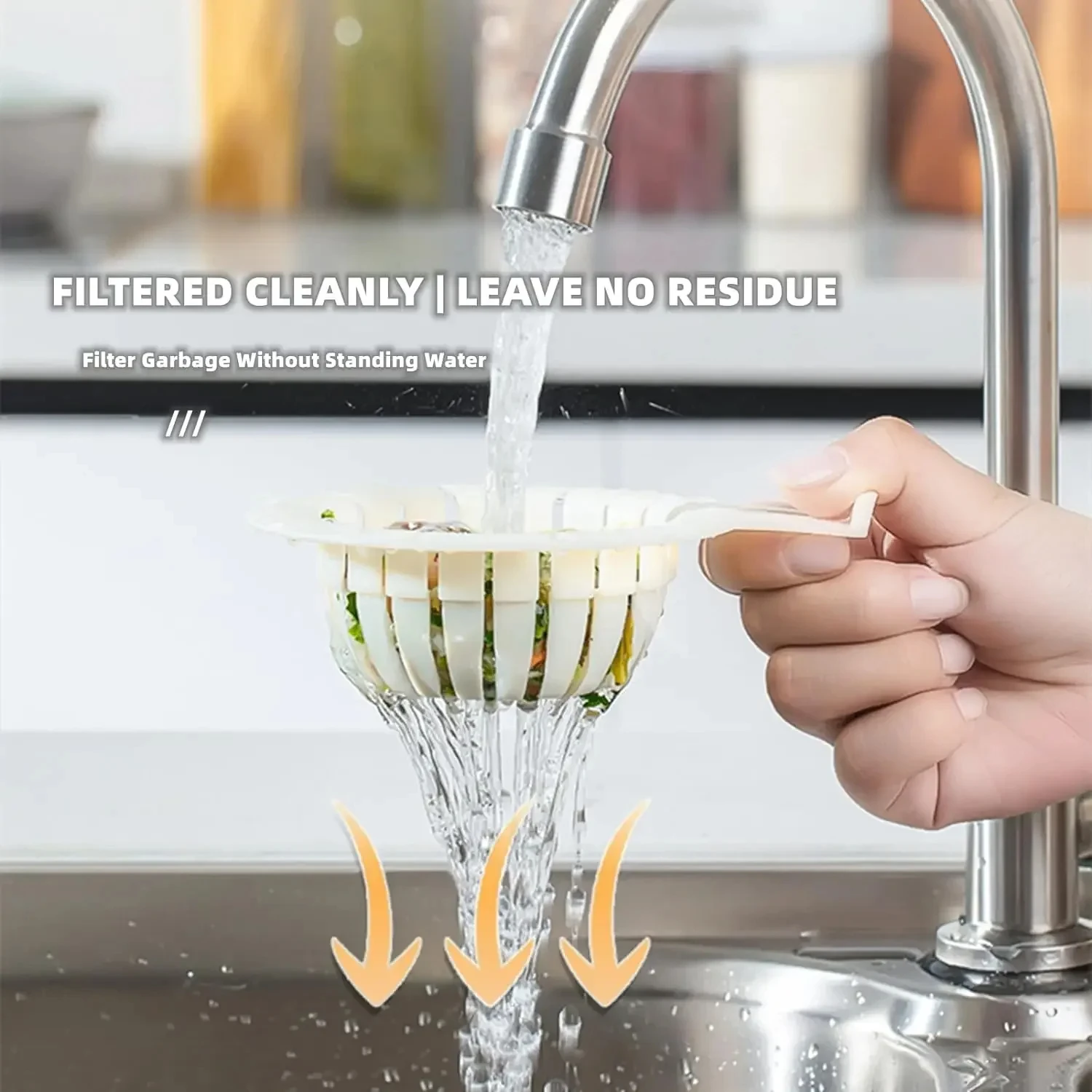1-20PCS Rabbit Drainage Basket Kitchen Household Sink Filter Dishwashing Anti-clogging Anti-clogging Floor Drain Strainer Basket