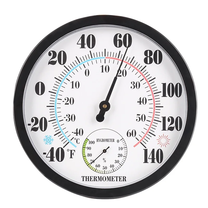 25Cm Termometro Igrometro Appeso A Parete In Acciaio Inox Indoor Outdoor Sauna Temperatura Ambiente Misuratore Di Umidità Monitor
