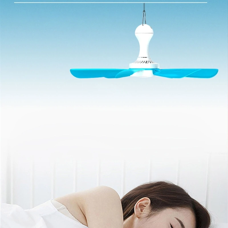 휴대용 천장 선풍기 USB 5V 미니 교수형 팬 18인치 조용한 캠핑 텐트 교수형