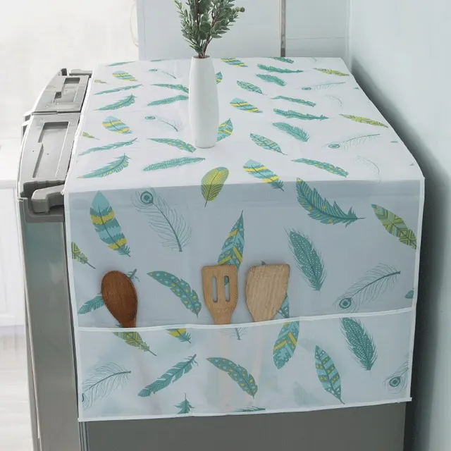 Hűtőszekrény Por Burkolata Tárolózsákkal Mosható Nyomtatás Többcélú Háztartási Mosógép Szekrény Porvédő Fedél - Image 4
