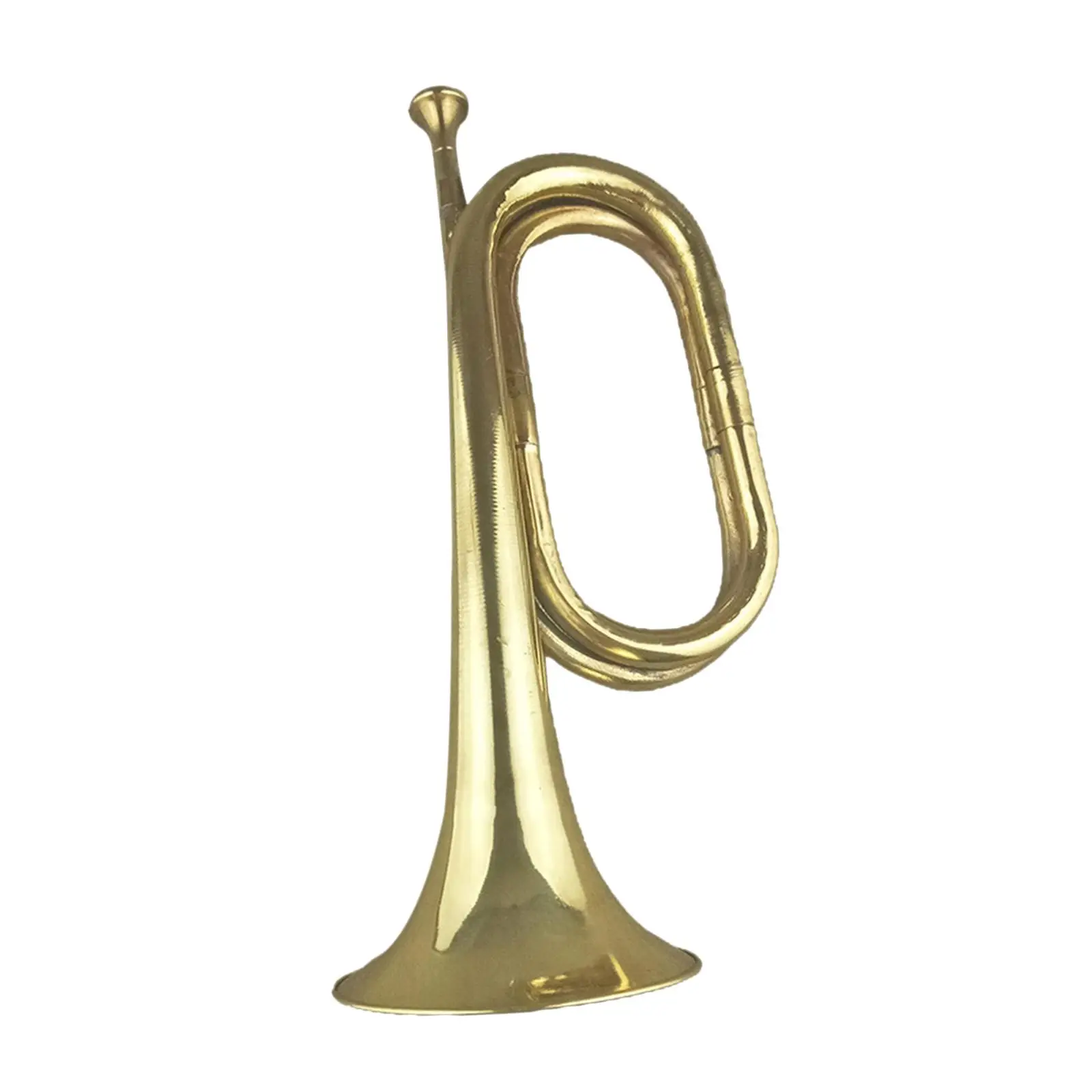 Brass and Copper Bugle Early Learning Toy Music Instrument Trumpet for Scouting Adults