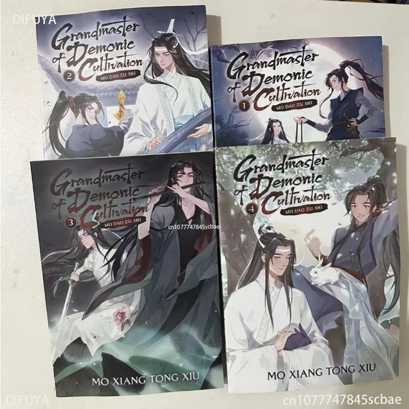 

4 Books/set Grandmaster of Demonic Cultivation: Mo Dao Zu Shi Novel Vol. 1-4 Comic Book English Manga Novel Books
