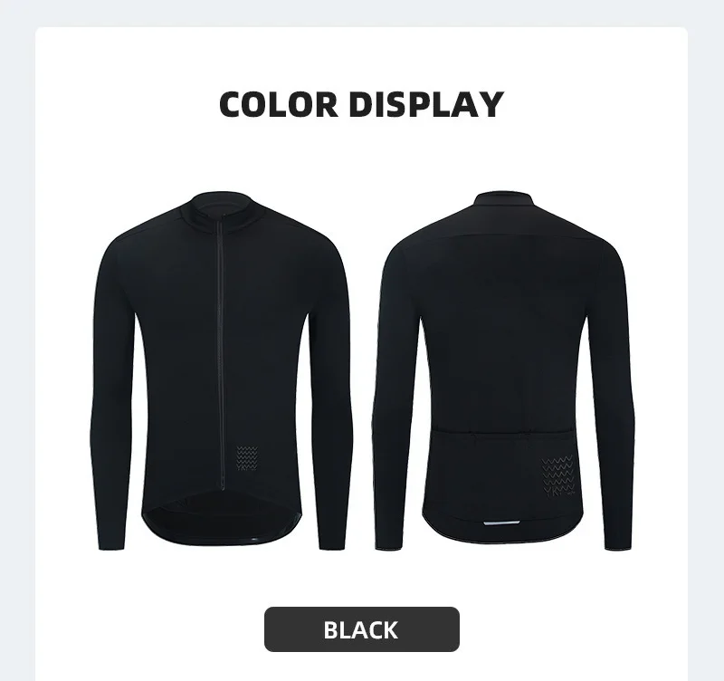 YKYWBIKE Winter-Radtrikot für Herren, Thermo-Fleece Fahrradbekleidung, MTB Langarm Warme Rennrad-Jacke, Outdoor-Fahrradoberteil – Detail 12