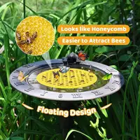 Floating Bee Island-Bee Waterer Bee Insect Drinking Tray Beekeeping Setups Luring Insect Waterer Island Tray For Outdoor Garden 6