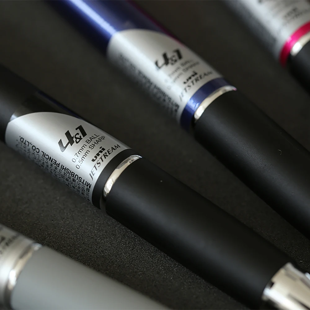 UNI JETSTREAM Multi-function Pen Four Color Ballpoint Pen+Pencil MSXE5-1000 Anti Fatigue Smooth 0.5/0.7mm Japanese Stationery