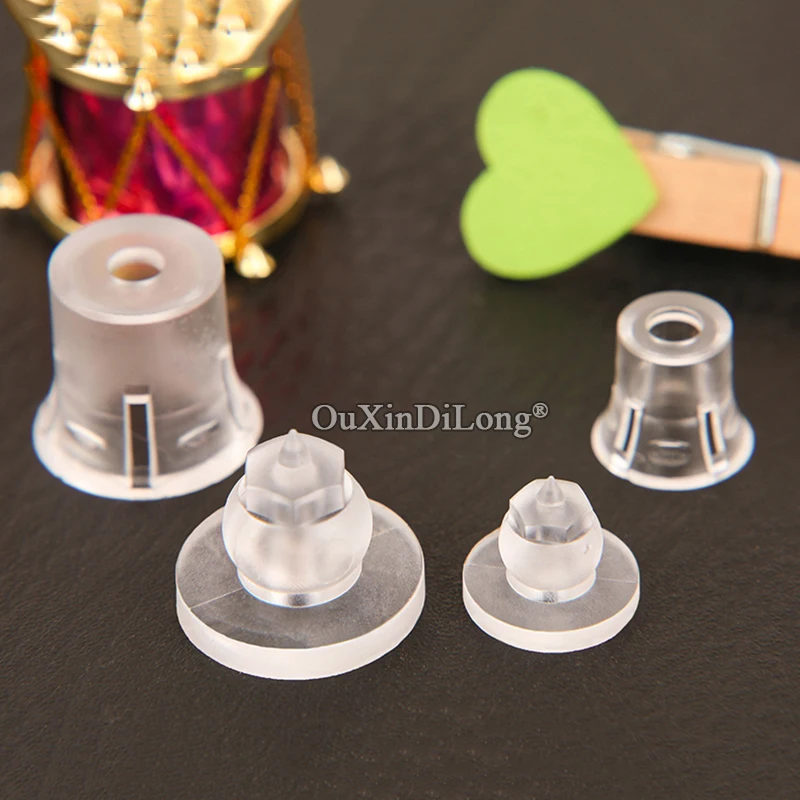 300PCS Transparent Acrylic Standoffs Invisible Hidden Clip-in Plastic Screws Advertising Nails Signs Signage Standoff Clip Nails