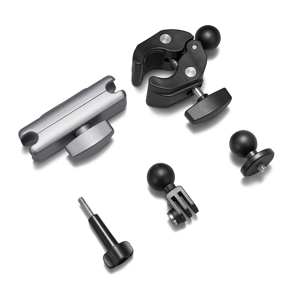 Support Guidon Moto Aluminium pour GoPro Hero 12/11/10/9 Insta360 DJI Osmo Action