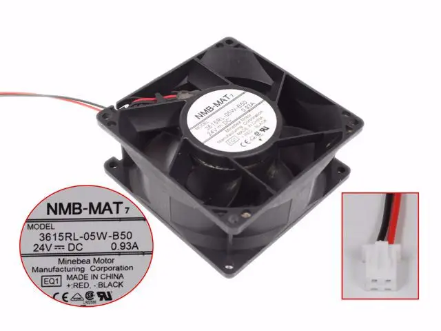 

NMB-MAT 3615RL-05W-B50 EQ1 DC 24В 0.32A 92x92x38 мм 2-проводной Вентилятор охлаждения сервера